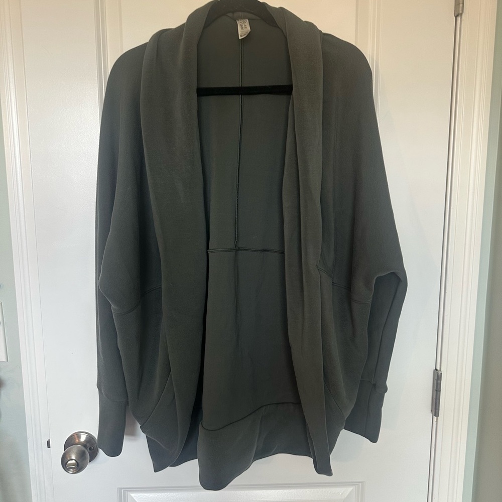SPANX AirEssentials Olive Green Open Front Cardigan